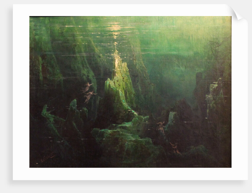 Das Rheingold, 1st scene, at the bottom of the Rhine. Bayreuth, 1896, 1896 by Anonymous
