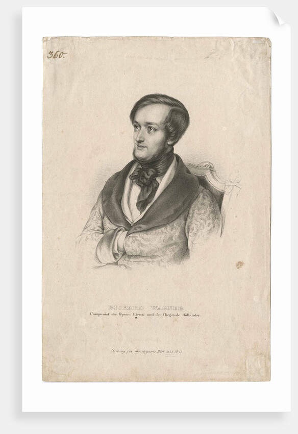 Portrait of the composer Richard Wagner, 1843 by Anonymous