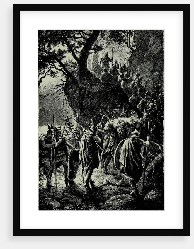 The Twilight of the Gods at the Bayreuth Festival in 1876. Third act. Funeral procession of Siegfrie by Anonymous