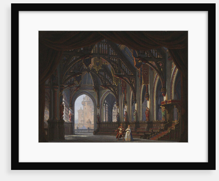 Set design for Opera Tannhäuser by Richard Wagner. Paris, Théâtre de lOpéra-Le Peletier, 13.03.1861 by Anonymous
