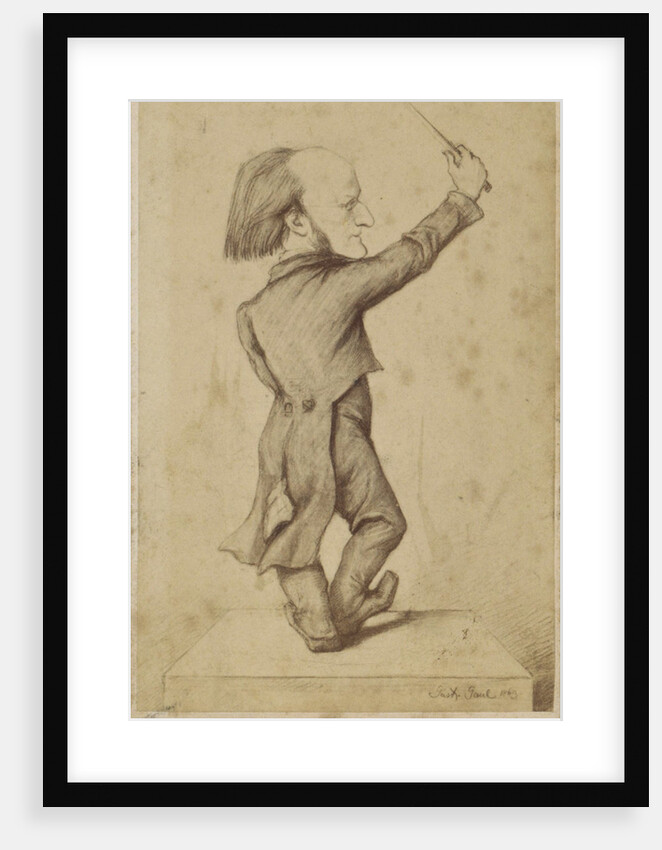 Richard Wagner as Conductor. Caricature, 1863 by Anonymous