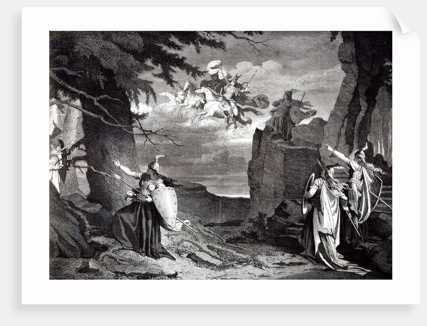 Das Rheingold by Richard Wagner. The Valkyries rock. Illustration to the premiere, 1869, 1869 by Anonymous