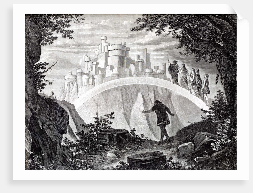 Das Rheingold by Richard Wagner. Entrance of the Gods into Valhalla. Illustration to the premiere, 1 by Anonymous