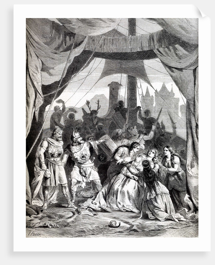 Tristan and Isolde by Richard Wagner. Illustration to the premiere, 1865, 1865 by Anonymous