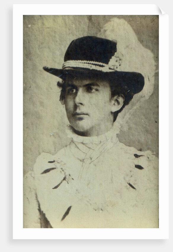 Portrait of Ludwig II of Bavaria with a hat by Anonymous