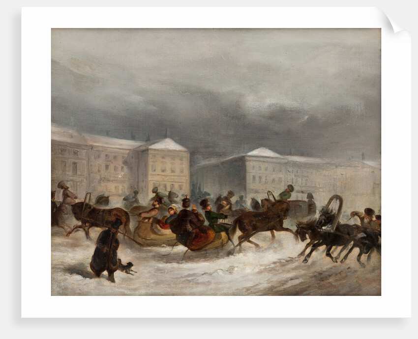 Winter Sleigh Rides, 19th century by Anonymous