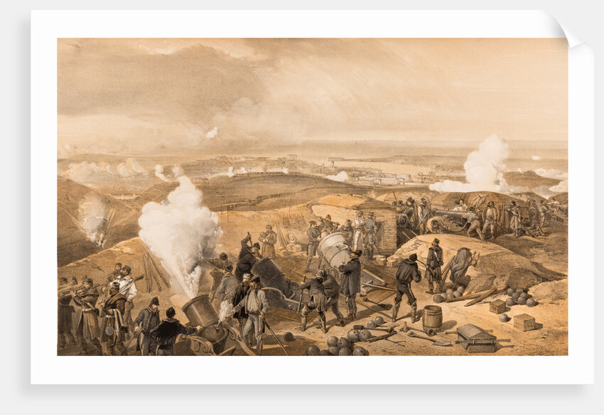 A hot day in the batteries, 1855 by Anonymous