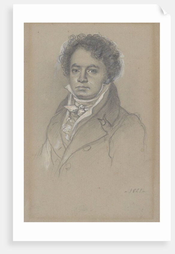 Portrait of Ludwig van Beethoven, 1821 by Anonymous
