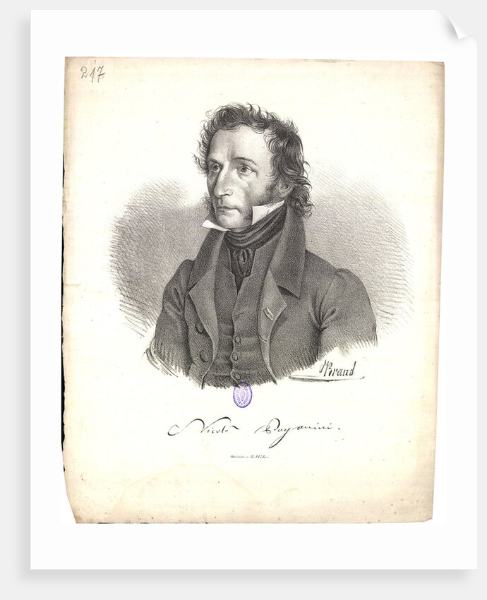 Portrait of Niccolò Paganini, 1830 by Anonymous