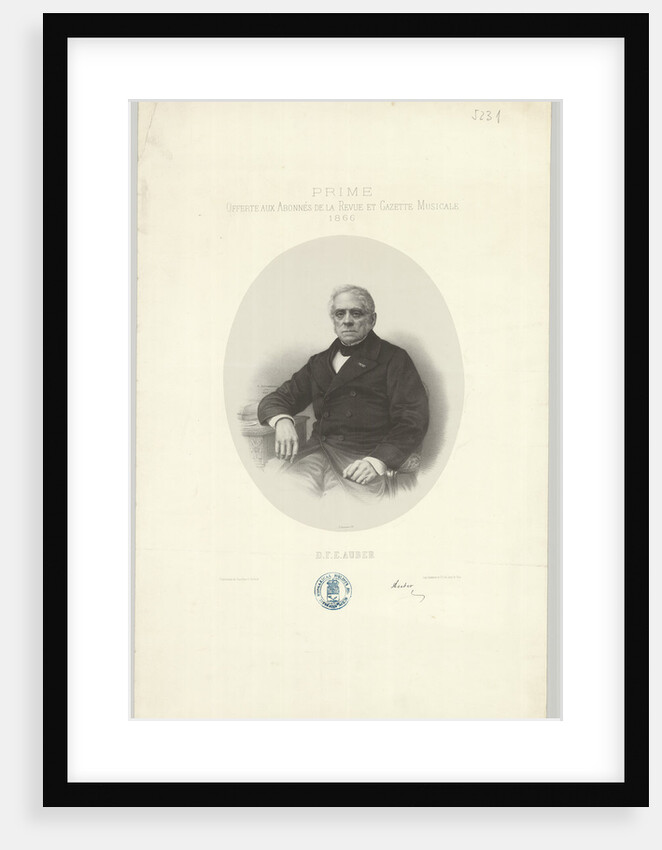 Portrait of Daniel-François-Esprit Auber, 1866 by Anonymous
