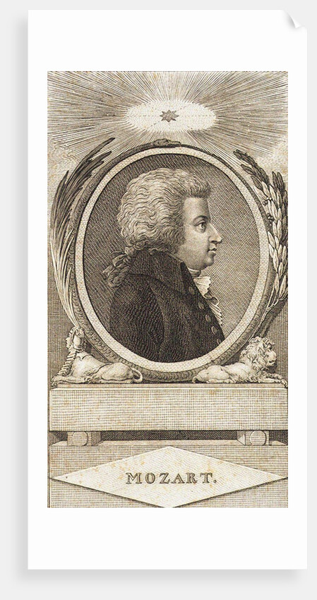 Portrait of the composer Wolfgang Amadeus Mozart, c. 1790 by Anonymous