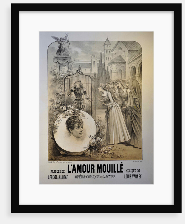 Poster for the Operetta Lamour mouillé by Louis Varney, 1887 by Anonymous