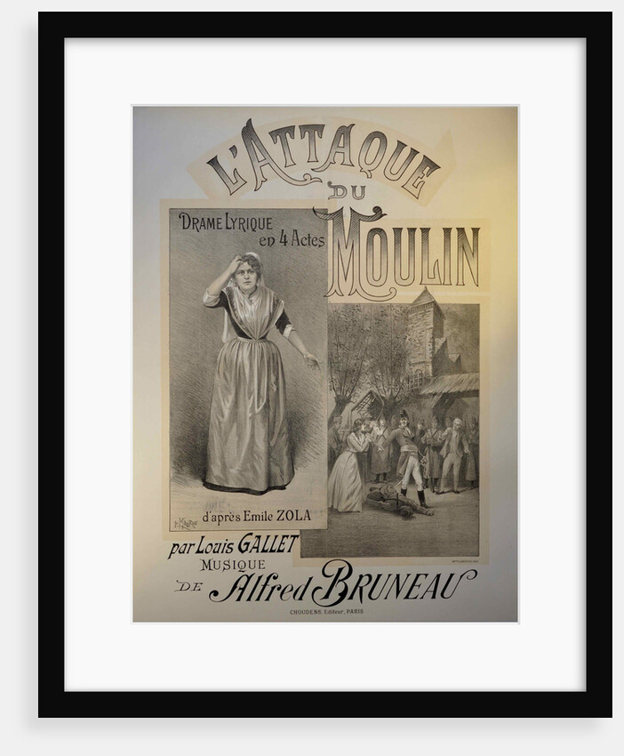 Poster for the Opera Lattaque du moulin by Alfred Bruneau, 1893 by Anonymous