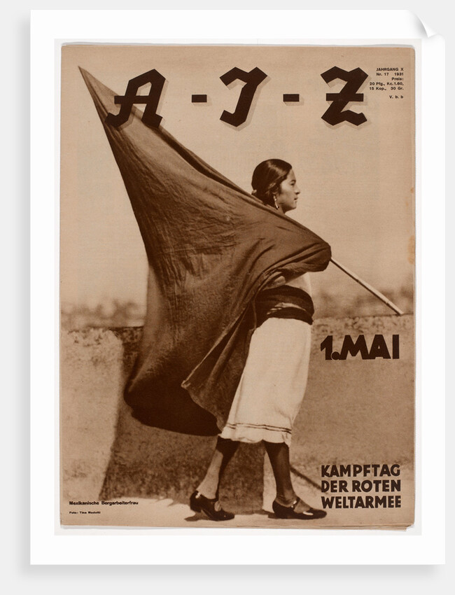 Woman with Flag, 1931 by Anonymous