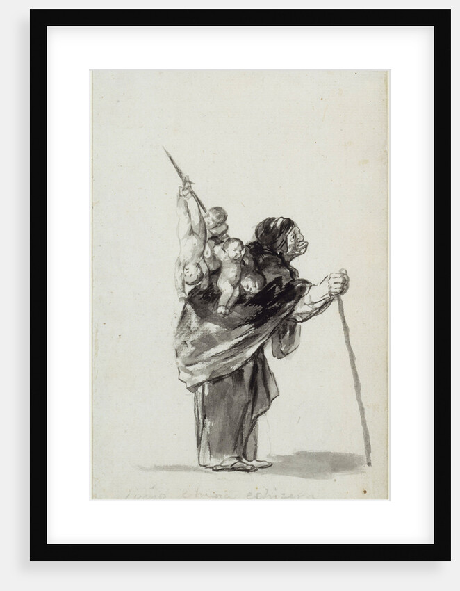 Dream of a good witch (Sueño de buena echizera). Album Witches and Old Women, ca 1820 by Anonymous