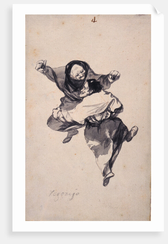 Mirth (Regozijo). Album Witches and Old Women, ca 1820 by Anonymous