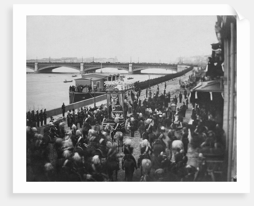 The funeral procession of the Deceased Heir to Throne, Grand Duke Nicholas Alexandrovich of Russia, by Anonymous