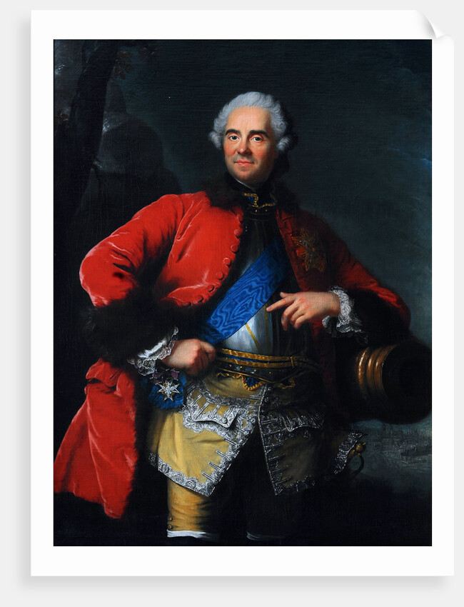Portrait of Maurice de Saxe, Marshal of France, First half of the 18th cent by Anonymous