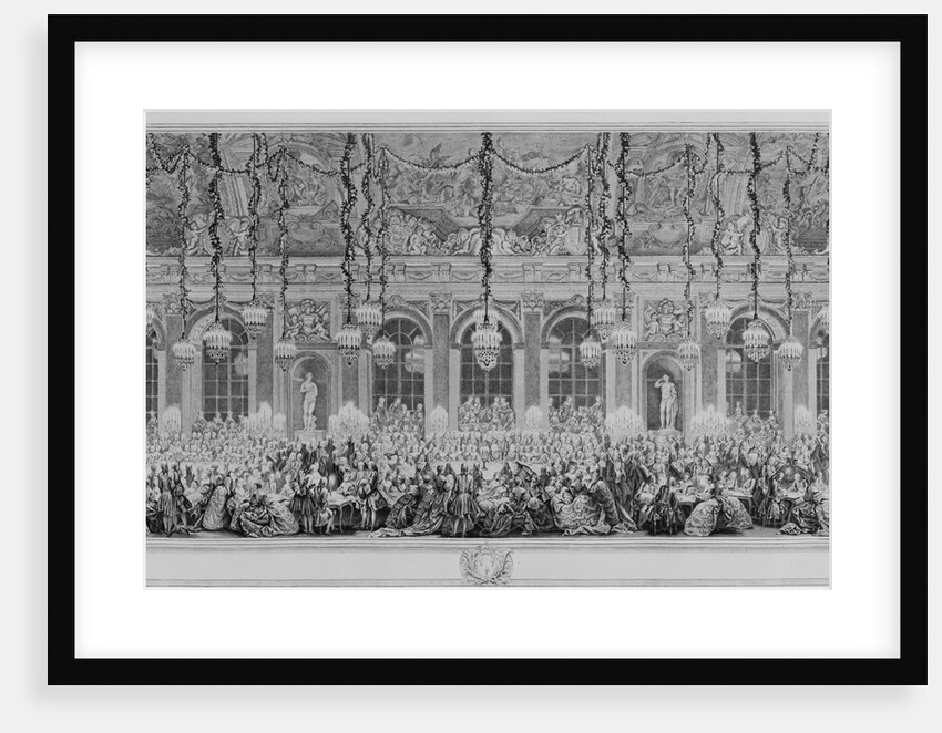 Decoration of the Hall of Mirrors in Versailles, on the occasion of the second marriage of the Dauph by Anonymous