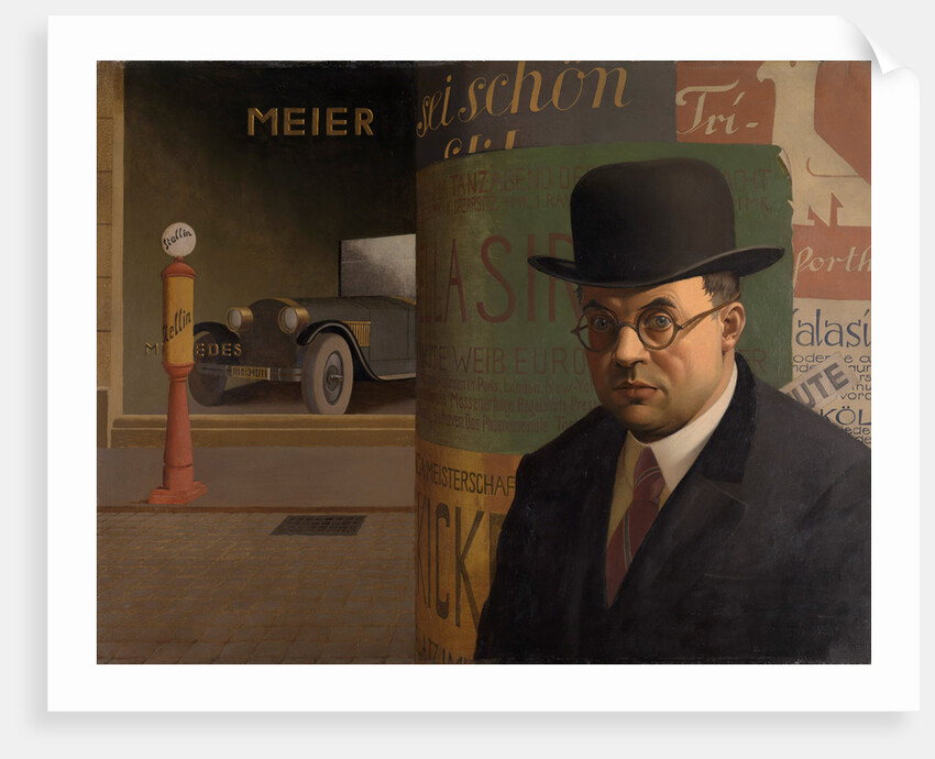 Self-Portrait in Front of an Advertising Column, 1926 by Anonymous