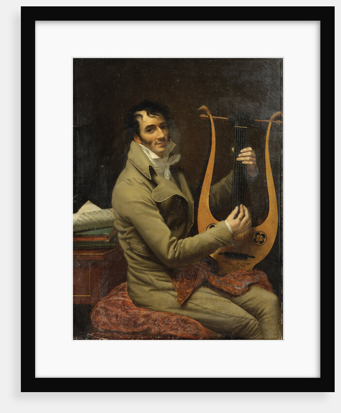 Portrait of Jean-Dominique Fabry Garat Playing a Lyre, ca 1802-1805 by Anonymous