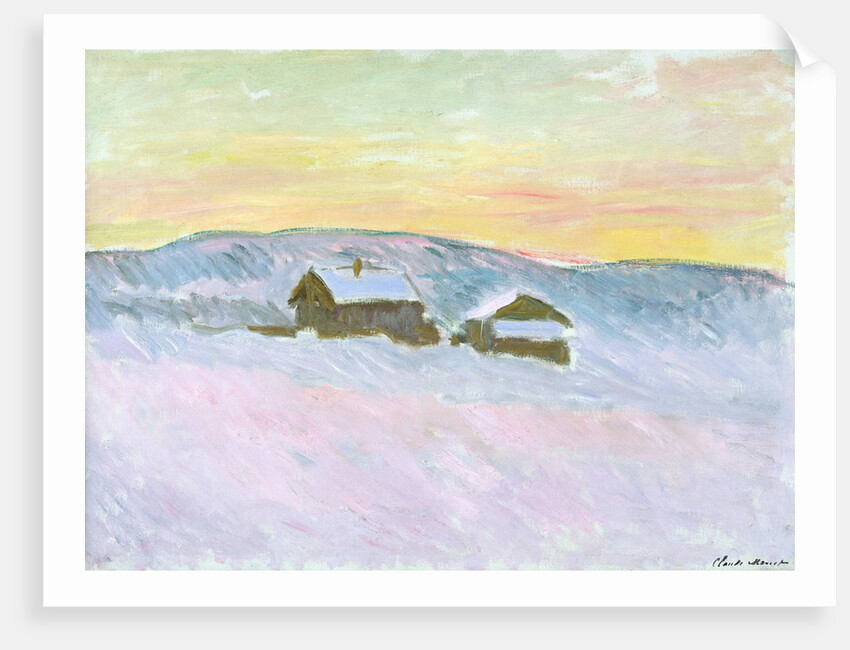 Norwegian Landscape. Blue Houses (Paysage de Norvège. Les maisons bleues), 1895 by Anonymous