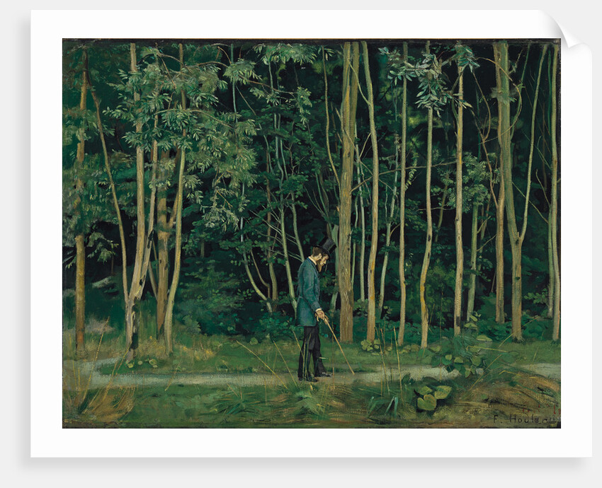Walking at the forest edge, ca 1885 by Anonymous
