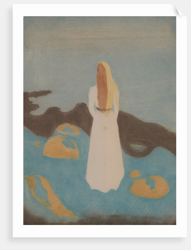 Young Woman on the Beach, 1896 by Anonymous