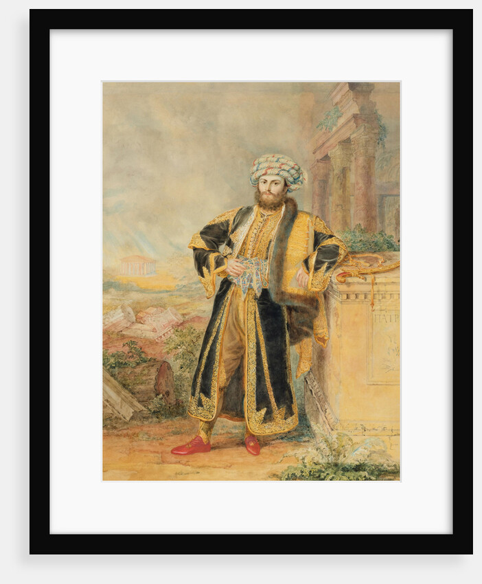 Portrait of His Excellency Alexandros Mavrokordatos als a Greek freedom fighter in Turki by Anonymous