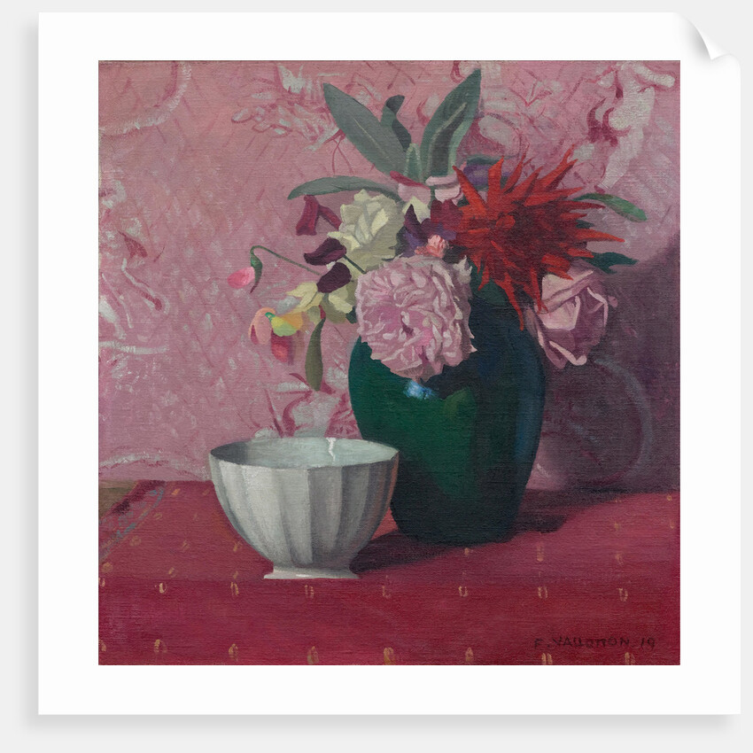 Green vase and white bowl, 1919 by Anonymous