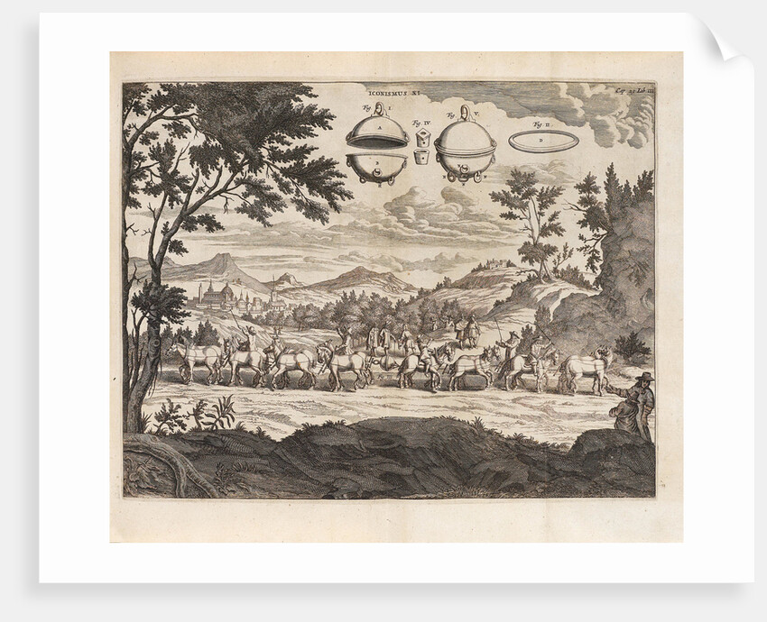 Illustration to the first edition of Experimenta Nova von Otto von Guericke, 1672 by Anonymous