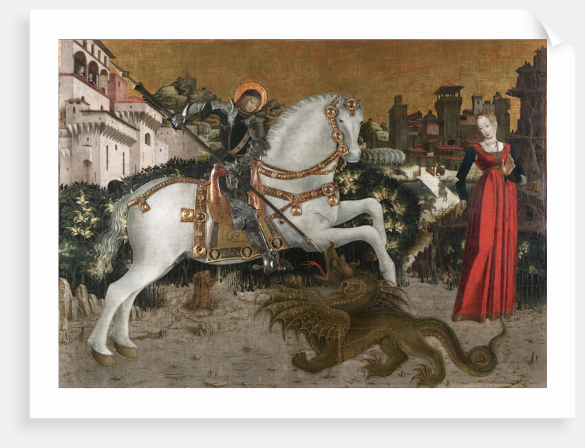 Saint George Killing the Dragon, ca 1460 by Anonymous