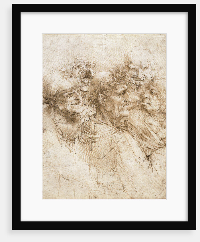 A group of five grotesque heads, ca 1493 by Anonymous