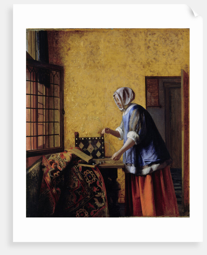 Woman Weighing Gold, ca 1662 by Anonymous