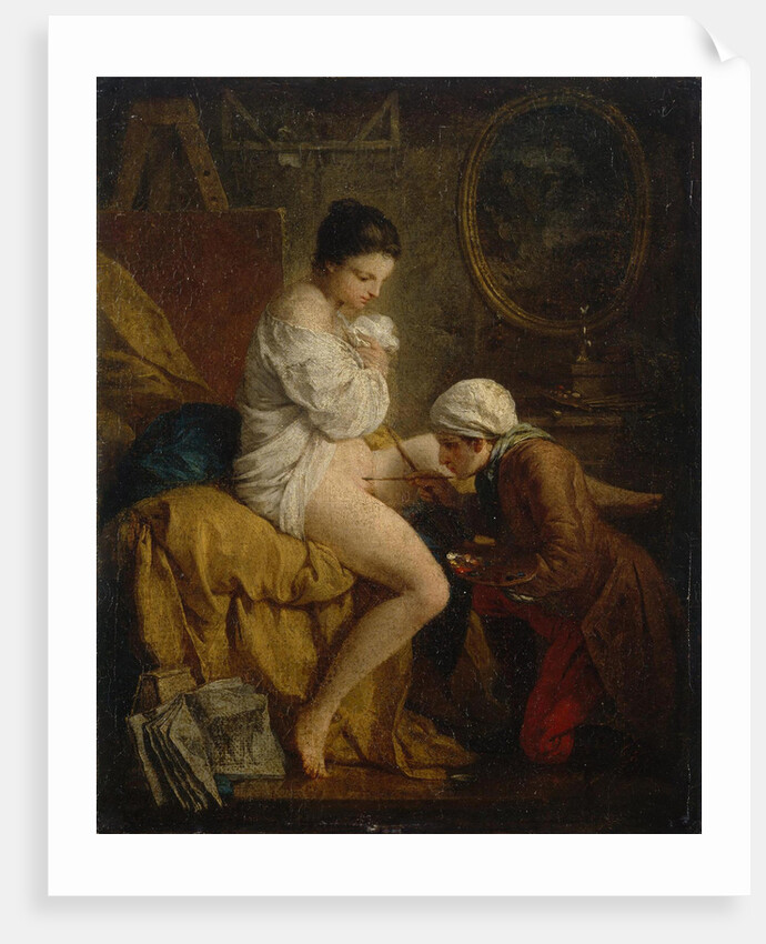 Scene from the Fable Le bât (The Pack Saddle) by Jean de La Fontaine, Early 1730s by Anonymous