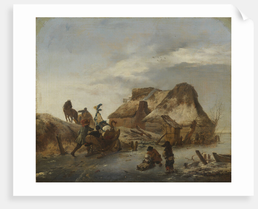 A Noblemans Sleigh on the Ice, c. 1646 by Anonymous