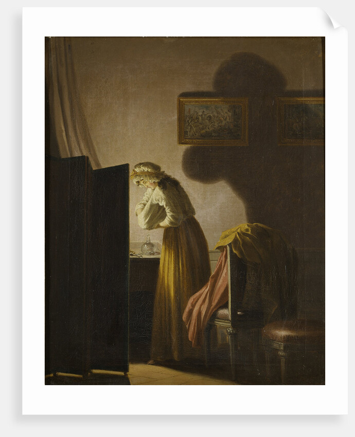 A Woman Catching Fleas by Candlelight by Anonymous