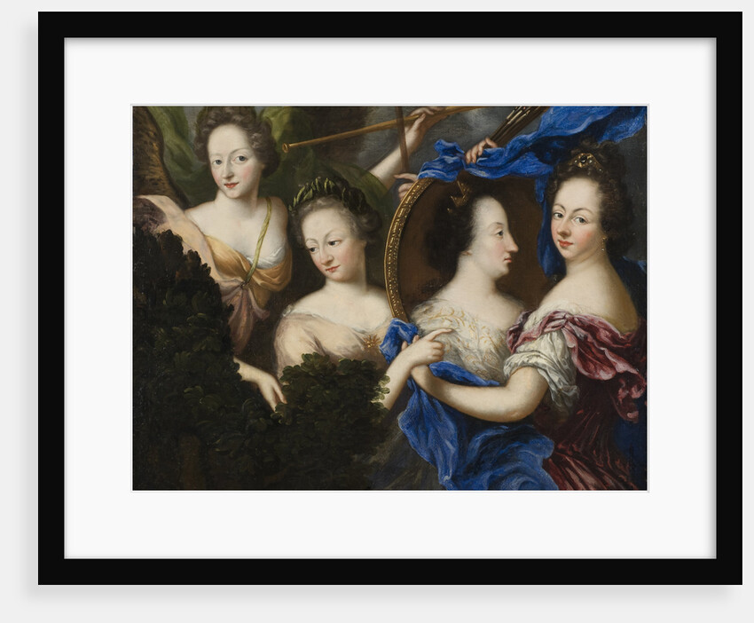 Allegory with self-portrait and profile portrait of Ulrika Eleonora the Elder, 1689 by Anonymous