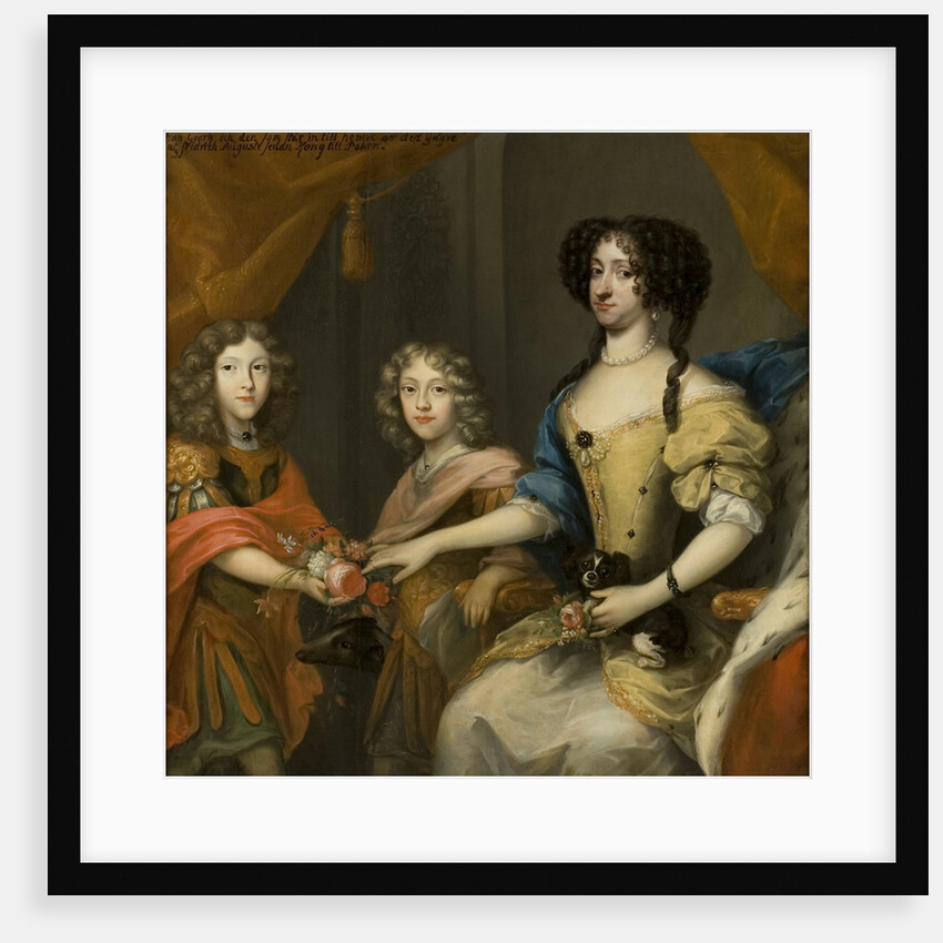 Anna Sophie of Denmark, Electress of Saxony with sons John George and Frederick Augustus by Anonymous