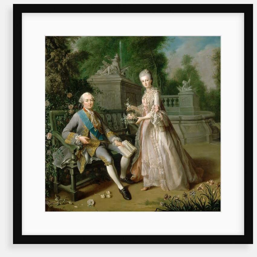 Louis Jean Marie de Bourbon with his daughter Louise Marie Adélaïde de Bourbon (1753-182 by Anonymous