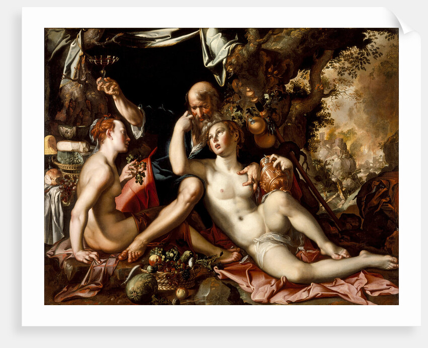 Lot and his Daughters, ca 1595 by Anonymous