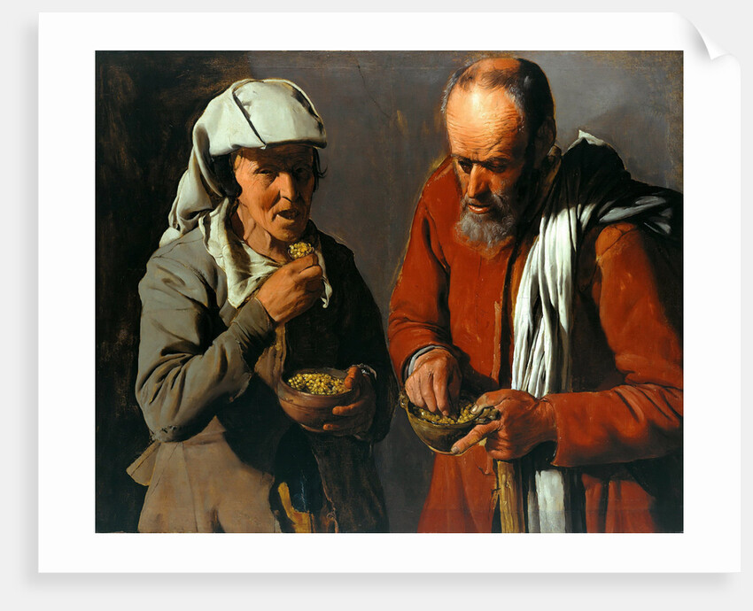 Peasant Couple eating Peas, c. 1620 by Anonymous