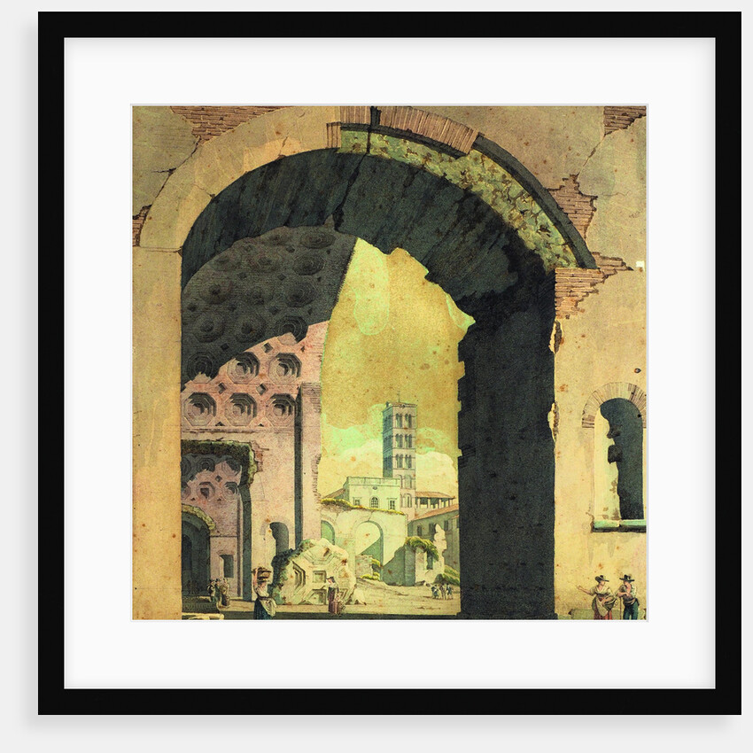 The Basilica of Maxentius and Constantine in the Roman Forum, c. 1824 by Anonymous
