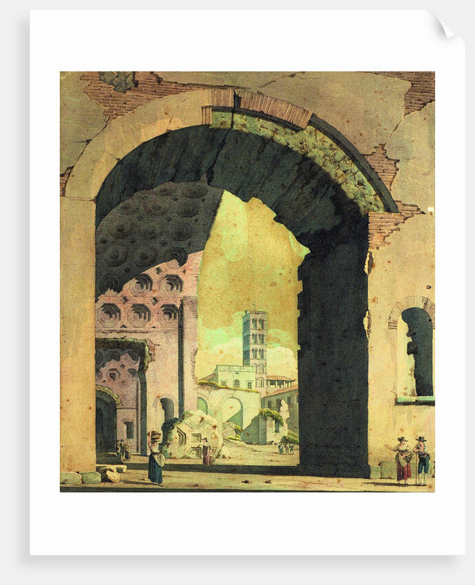 The Basilica of Maxentius and Constantine in the Roman Forum, c. 1824 by Anonymous