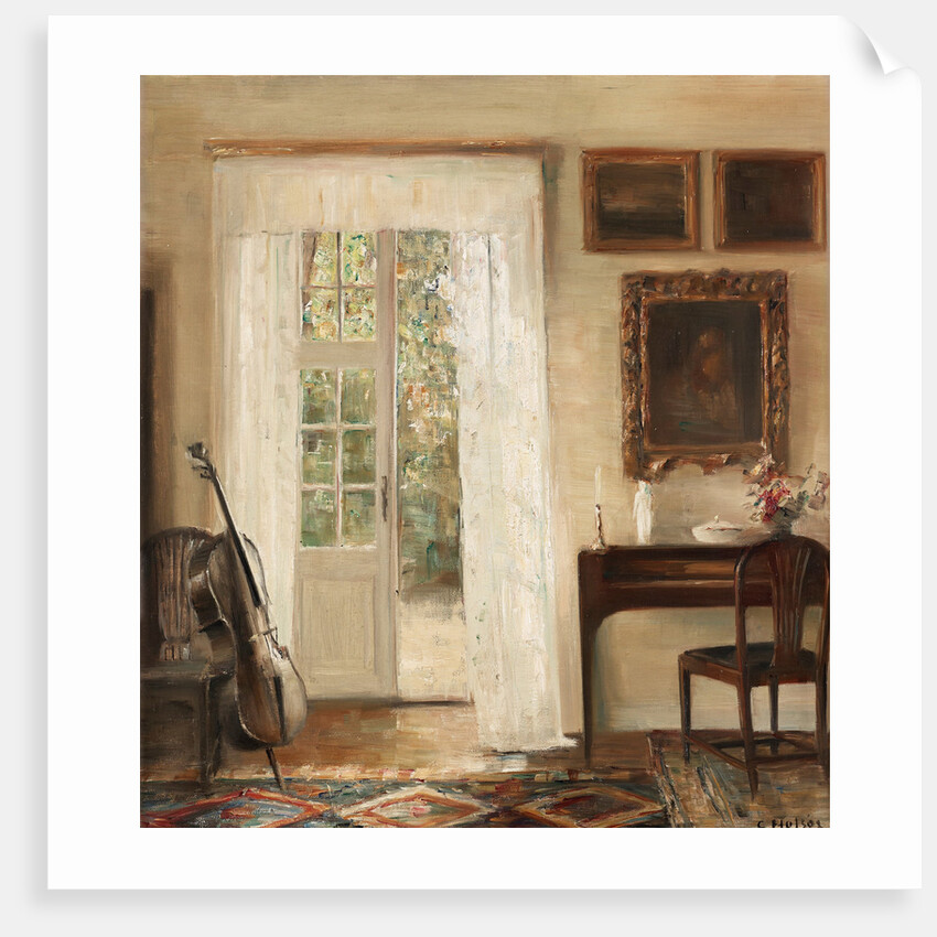 Interior with a cello by Anonymous