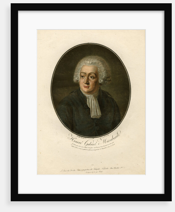 Portrait of Honoré Gabriel Riqueti, comte de Mirabeau, 1792 by Anonymous