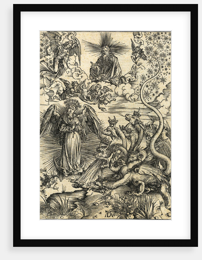 The woman of the Apocalypse and the seven-headed dragon by Anonymous