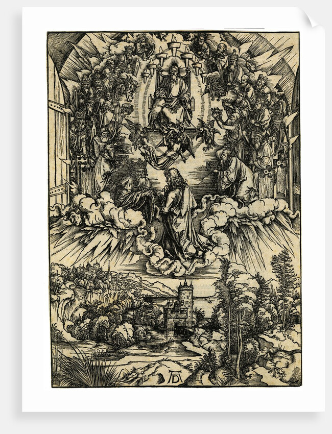 Saint John kneeling before Christ and the twenty-four elders by Anonymous