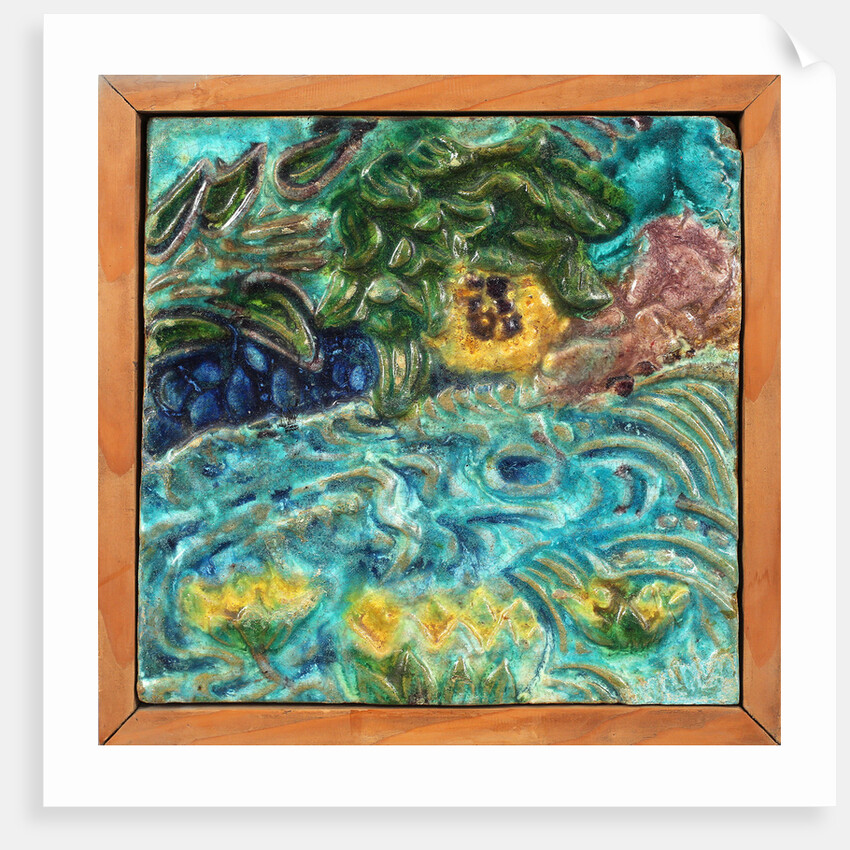 Tile with lilies, End 1890s by Anonymous