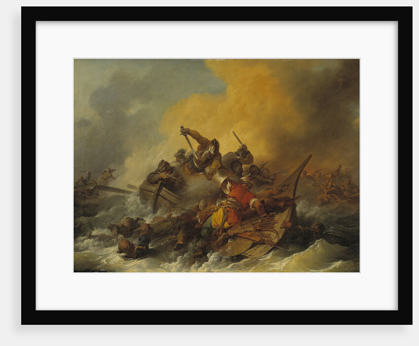Battle at Sea between Soldiers and Oriental Pirates, 1767 by Anonymous